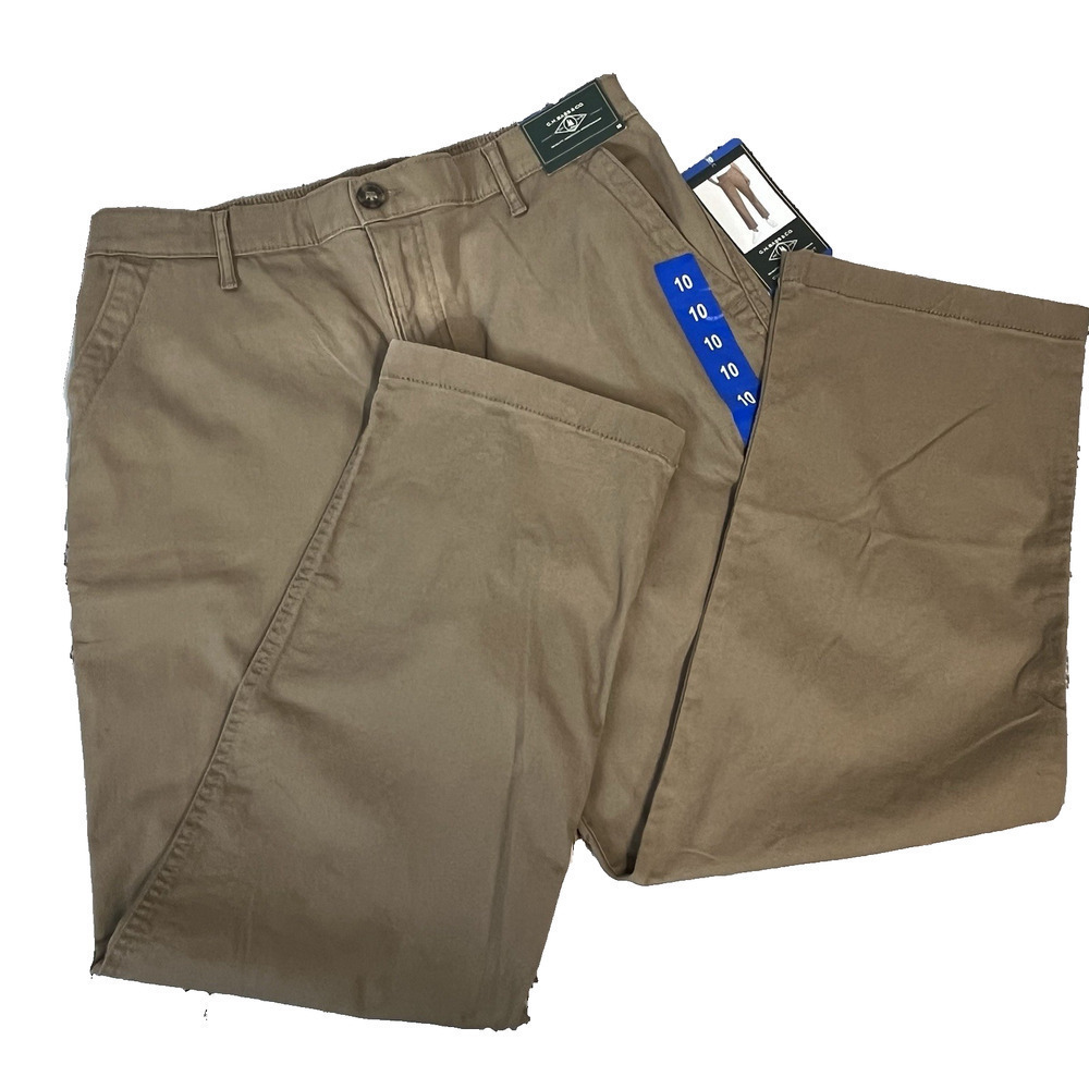 G. H. Bass & Co. Chino Ankle Pants size 10 Brown Stretch Casual Sportswear